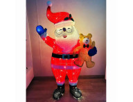 Enfeite Papai Noel Iluminado 3D C/70 Lâmpadas Led Branca Quente - Bivolt